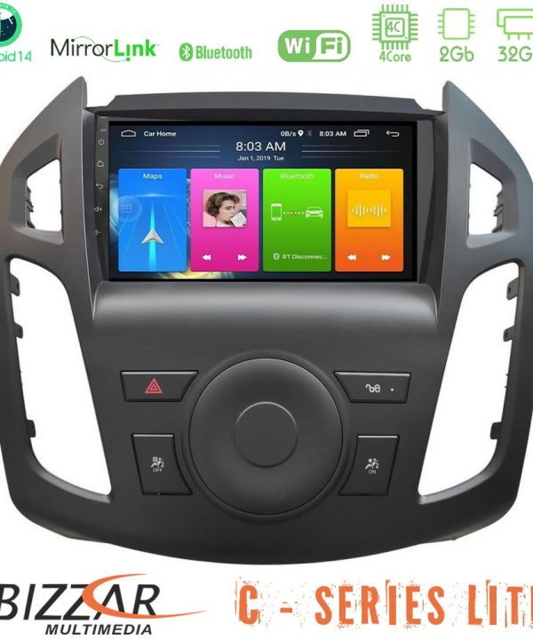 Kimpiris - Bizzar C Series Lite 4Core Android14 2+32GB Ford Transit Connect 2013-2018 Navigation Multimedia Tablet 9"