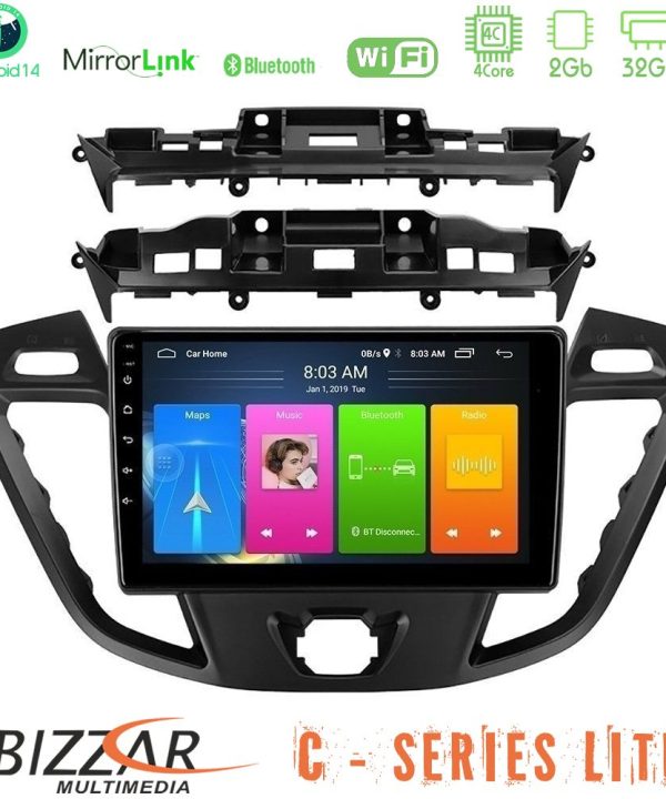 Kimpiris - Bizzar C Series Lite 4Core Android14 2+32GB  Ford Transit Custom/Tourneo Custom Navigation Multimedia Tablet 9"