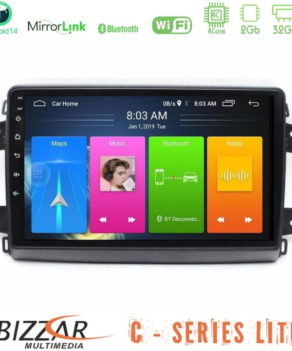 Kimpiris - Bizzar C Series Lite 4Core Android14 2+32GB Citroen/Fiat/Opel Navigation Multimedia Tablet 9"