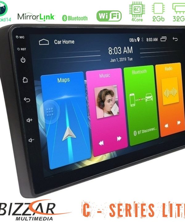 Kimpiris - Bizzar C Series Lite 4Core Android14 2+32GB  Fiat Ducato/Citroen Jumper/Peugeot Boxer Navigation Multimedia Tablet 9"