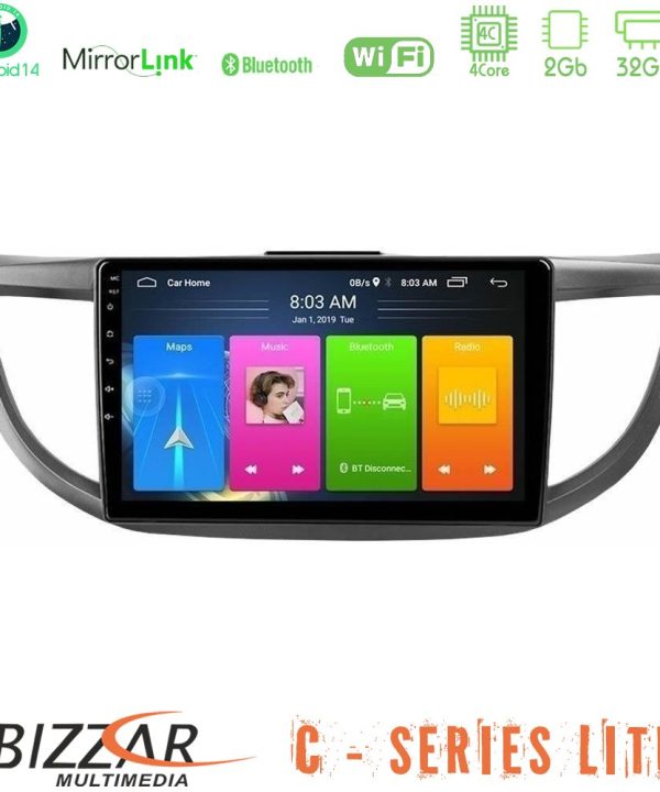 Kimpiris - Bizzar C Series Lite 4Core Android14 2+32GB  Honda CRV 2012-2017 Navigation Multimedia Tablet 9"