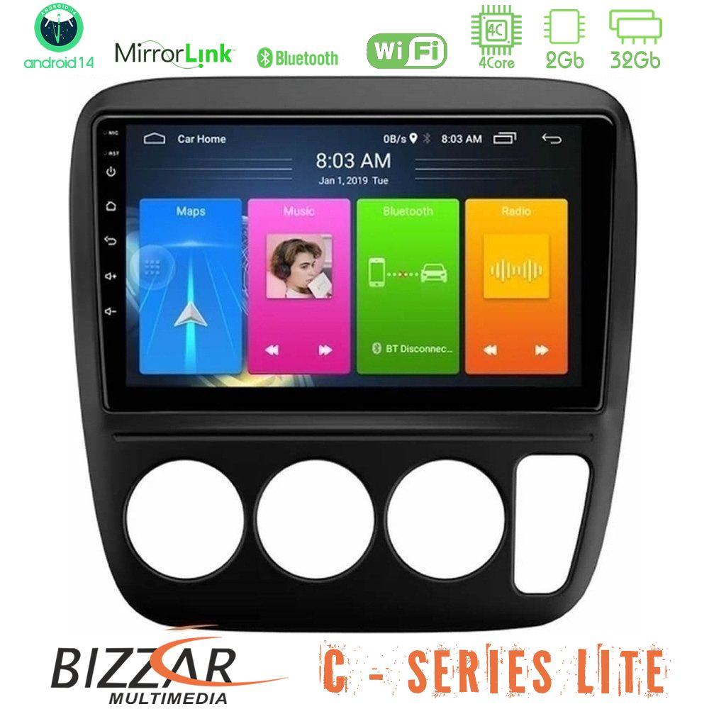 Kimpiris - Bizzar C Series Lite 4Core Android14 2+32GB Honda CRV 1997-2001 Navigation Multimedia Tablet 9"