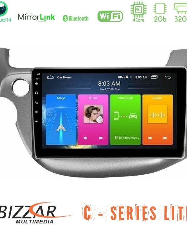 Kimpiris - Bizzar C Series Lite 4Core Android14 2+32GB  Honda Jazz 2009-2013 Navigation Multimedia Tablet 10"