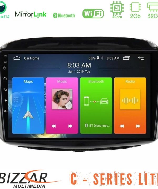 Kimpiris - Bizzar C Series Lite 4Core Android14 2+32GB Honda FR-V 2004-2009 Navigation Multimedia Tablet 10"