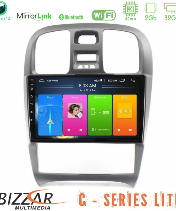 Kimpiris - Bizzar C Series Lite 4Core Android14 2+32GB Hyundai Sonata 2001-2005 Navigation Multimedia Tablet 9"