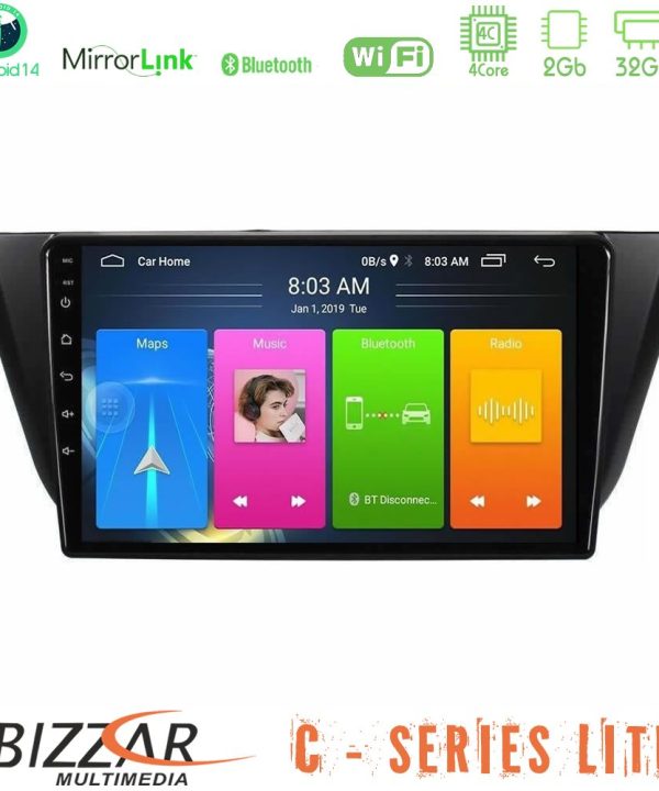 Kimpiris - Bizzar C Series Lite 4Core Android14 2+32GB Iveco Daily 2014-2025 Navigation Multimedia Tablet 9"