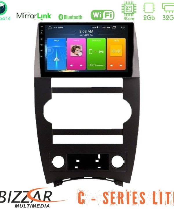 Kimpiris - Bizzar C Series Lite 4Core Android14 2+32GB  Jeep Commander 2007-2008 Navigation Multimedia Tablet 9"