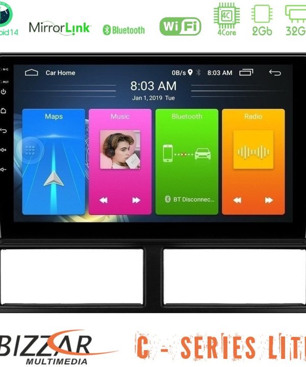 Kimpiris - Bizzar C Series Lite 4Core Android14 2+32GB  Jeep Grand Cherokee 1999-2004 Navigation Multimedia Tablet 9"