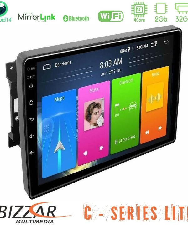 Kimpiris - Bizzar C Series Lite 4Core Android14 2+32GB  Chrysler / Dodge / Jeep Navigation Multimedia Tablet 10"