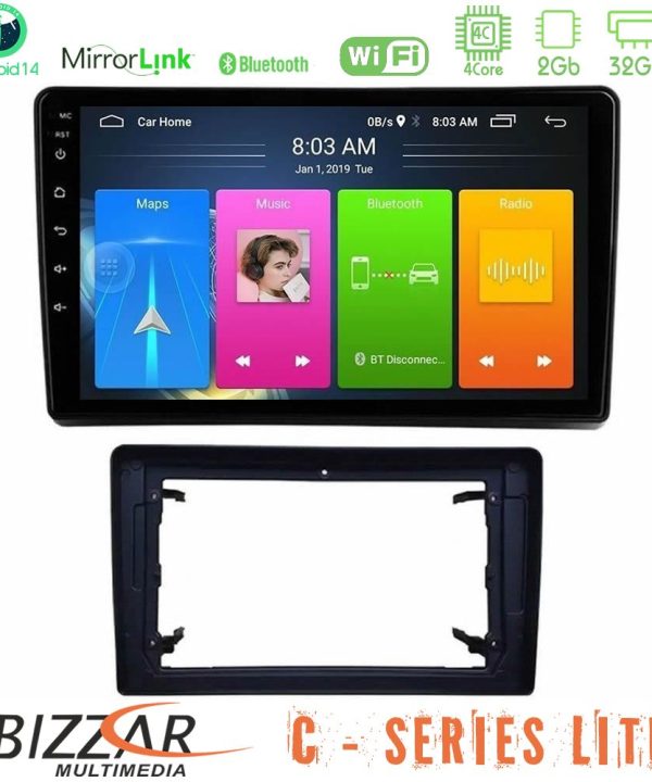 Kimpiris - Bizzar C Series Lite 4Core Android14 2+32GB  Chrysler / Dodge / Jeep Navigation Multimedia Tablet 10"