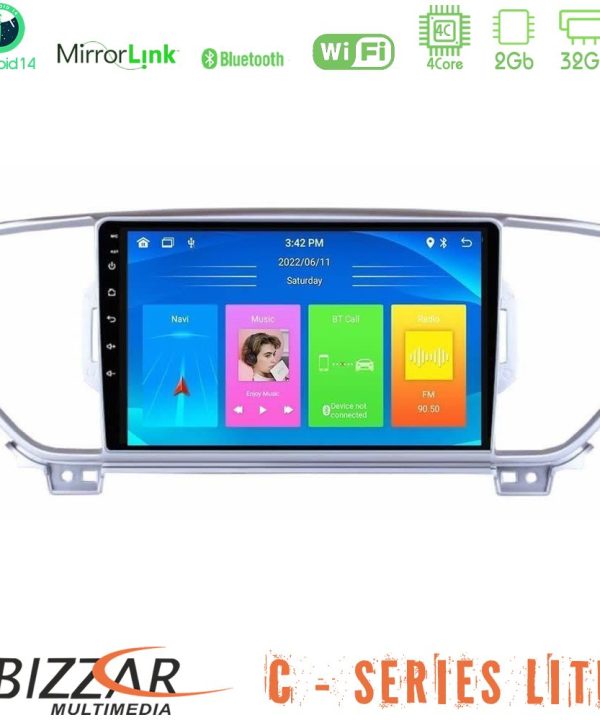 Kimpiris - Bizzar C Series Lite 4Core Android14 2+32GB  Kia Sportage 2016-2018 Navigation Multimedia Tablet 9"