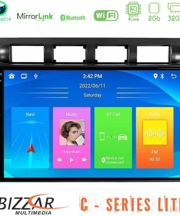 Kimpiris - Bizzar C Series Lite 4Core Android14 2+32GB  Kia Picanto 2004-2007 Navigation Multimedia Tablet 9"