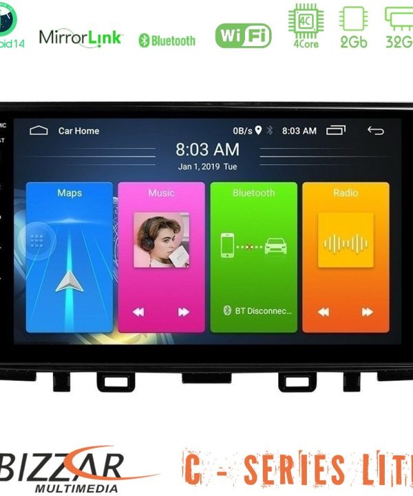 Kimpiris - Bizzar C Series Lite 4Core Android14 2+32GB  Kia Stonic Navigation Multimedia Tablet 9"