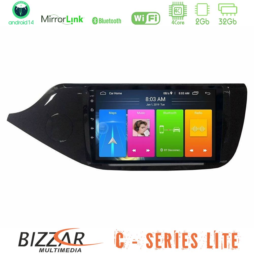 Kimpiris - Bizzar C Series Lite 4Core Android14 2+32GB Kia Ceed 2013-2017 Navigation Multimedia Tablet 9"