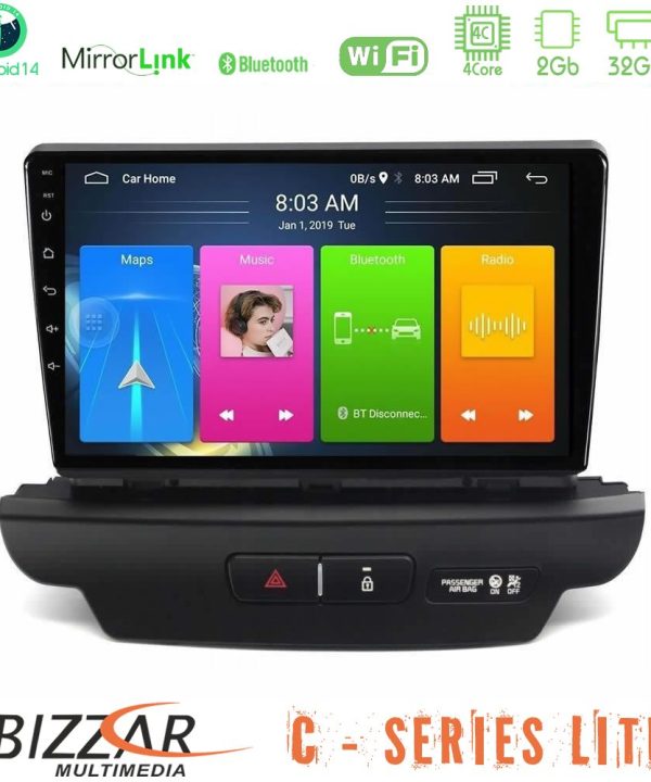 Kimpiris - Bizzar C Series Lite 4Core Android14 2+32GB  Kia Ceed 2018-2023 Navigation Multimedia Tablet 9"   (Low Version)