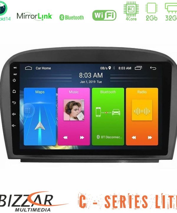 Kimpiris - Bizzar C Series Lite 4Core Android14 2+32GB  Mercedes SL Class 2005-2011 Navigation Multimedia Tablet 9"