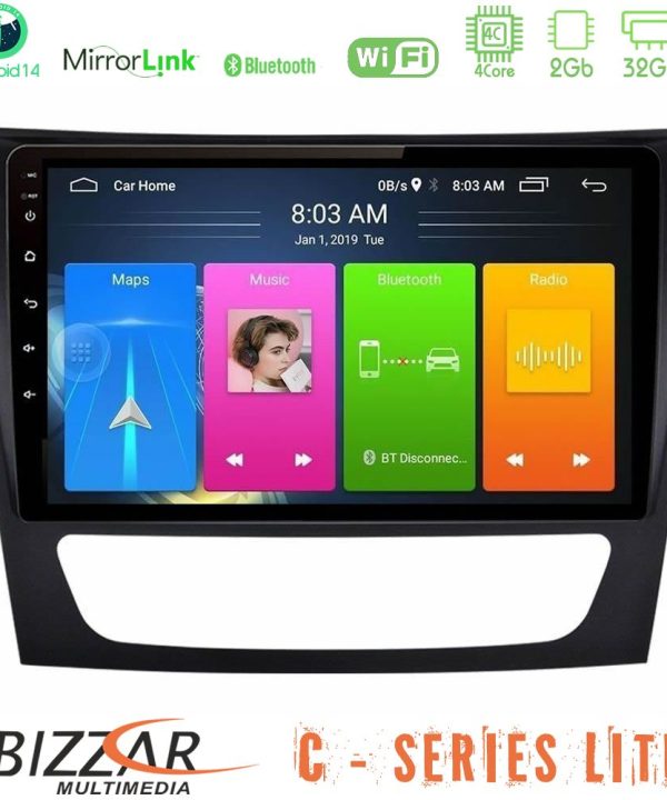Kimpiris - Bizzar C Series Lite 4Core Android14 2+32GB  Mercedes E Class / CLS Class Navigation Multimedia Tablet 9"