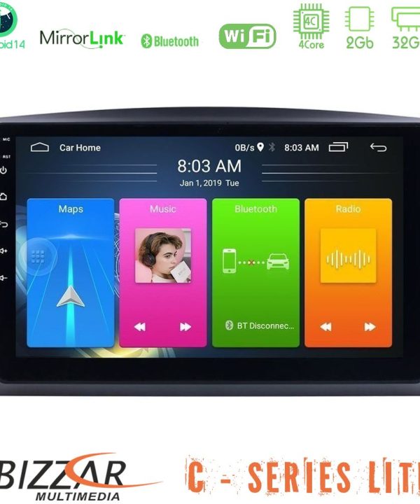 Kimpiris - Bizzar C Series Lite 4Core Android14 2+32GB  Mercedes Vito 2015-2021 Navigation Multimedia Tablet 10"