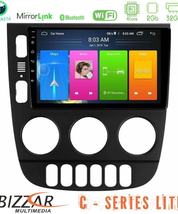 Kimpiris - Bizzar C Series Lite 4Core Android14 2+32GB  Mercedes ML Class 1998-2005 Navigation Multimedia Tablet 9"