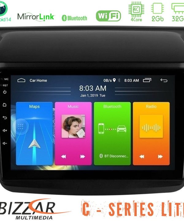 Kimpiris - Bizzar C Series Lite 4Core Android14 2+32GB  Mitsubishi L200 Navigation Multimedia Tablet 9"