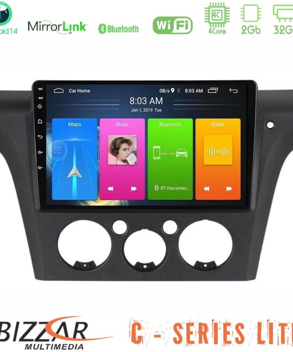 Kimpiris - Bizzar C Series Lite 4Core Android14 2+32GB Mitsubishi Outlander 2002 – 2007 Navigation Multimedia Tablet 9"