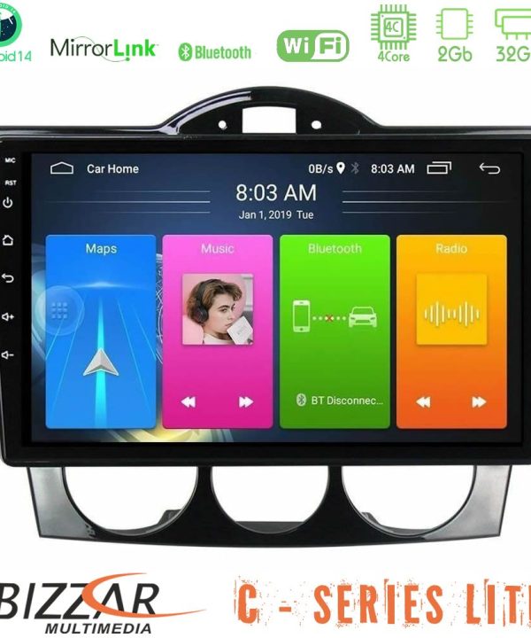 Kimpiris - Bizzar C Series Lite 4Core Android14 2+32GB  Mazda RX8 2003-2008 Navigation Multimedia Tablet 9"