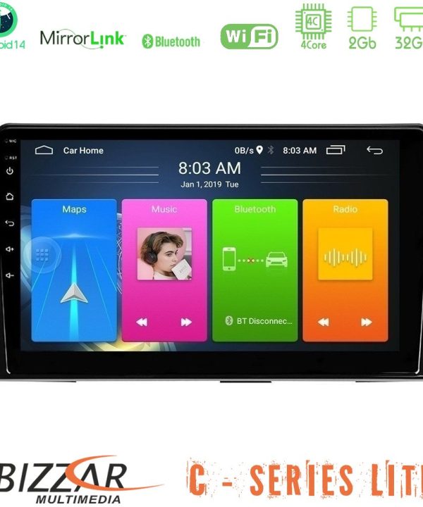 Kimpiris - Bizzar C Series Lite 4Core Android14 2+32GB  Nissan Micra K14 Navigation Multimedia Tablet 9"