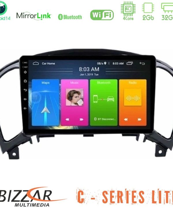 Kimpiris - Bizzar C Series Lite 4Core Android14 2+32GB  Nissan Juke Navigation Multimedia Tablet 9"