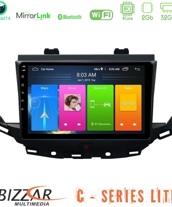 Kimpiris - Bizzar C Series Lite 4Core Android14 2+32GB  Opel Astra K 2015-2019 Navigation Multimedia Tablet 9"