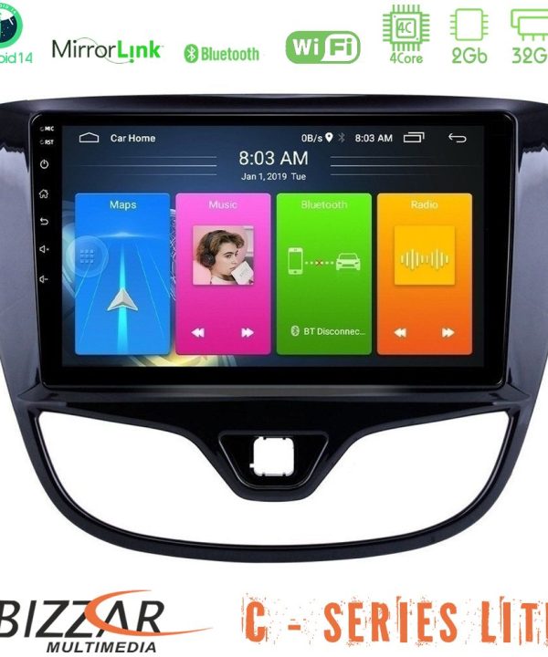 Kimpiris - Bizzar C Series Lite 4Core Android14 2+32GB  Opel Karl 2017-2019 Navigation Multimedia Tablet 9"