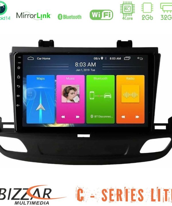 Kimpiris - Bizzar C Series Lite 4Core Android14 2+32GB  Opel Insignia 2 2017-2020 Navigation Multimedia Tablet 9"