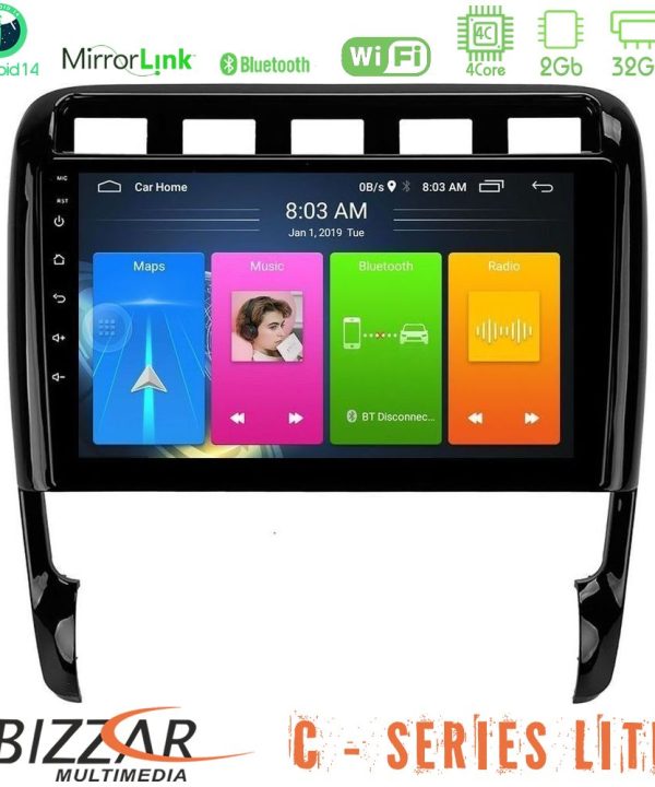 Kimpiris - Bizzar C Series Lite 4Core Android14 2+32GB  Porsche Cayenne 2003-2010 Navigation Multimedia Tablet 9"