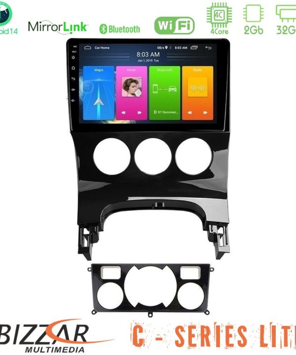 Kimpiris - Bizzar C Series Lite 4Core Android14 2+32GB  Peugeot 3008 AUTO A/C Navigation Multimedia Tablet 9"