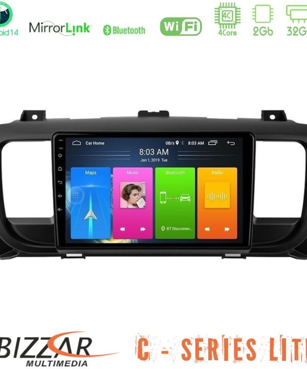 Kimpiris - Bizzar C Series Lite 4Core Android14 2+32GB  Citroen/Peugeot/Opel/Toyota Navigation Multimedia Tablet 9"
