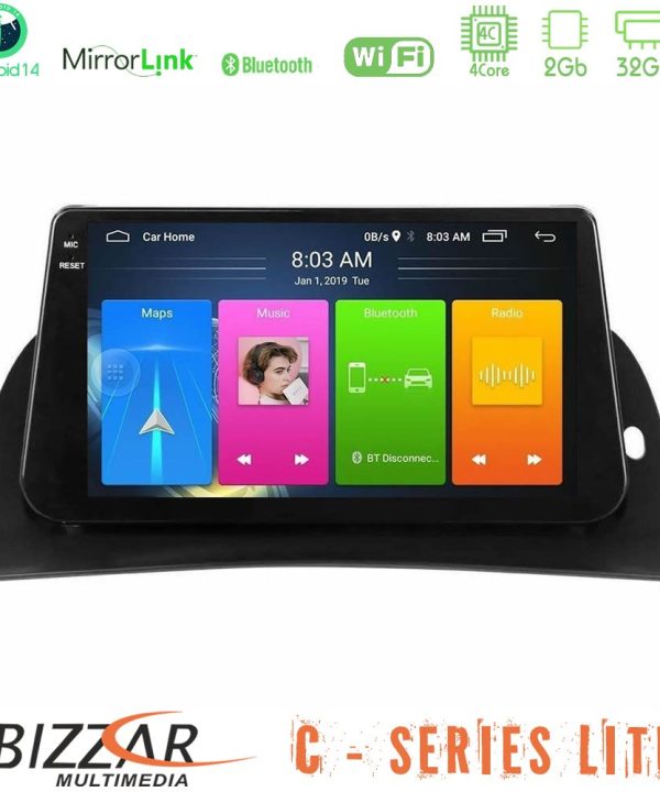 Kimpiris - Bizzar C Series Lite 4Core Android14 2+32GB  Renault Kangoo 2015-2018 Navigation Multimedia Tablet 9"