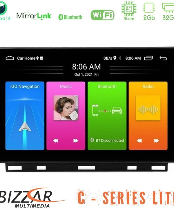 Kimpiris - Bizzar C Series Lite 4Core Android14 2+32GB  Renault Clio 5 2020-2024 Navigation Multimedia Tablet 9"