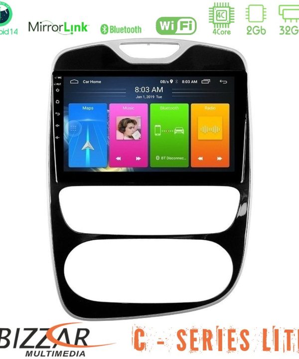 Kimpiris - Bizzar C Series Lite 4Core Android14 2+32GB  Renault Clio 2016-2019 Navigation Multimedia Tablet 10"
