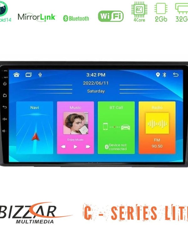 Kimpiris - Bizzar C Series Lite 4Core Android14 2+32GB  Skoda Octavia 2004-2012 Navigation Multimedia Tablet 9"