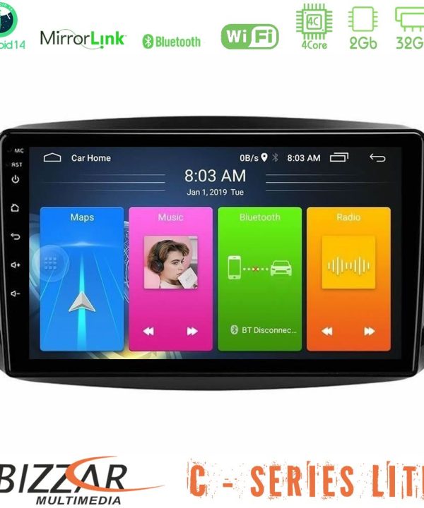 Kimpiris - Bizzar C Series Lite 4Core Android14 2+32GB  Smart 453 Navigation Multimedia Tablet 9"