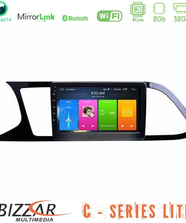 Kimpiris - Bizzar C Series Lite 4Core Android14 2+32GB  Seat Leon 2013 – 2019 Navigation Multimedia Tablet 9"