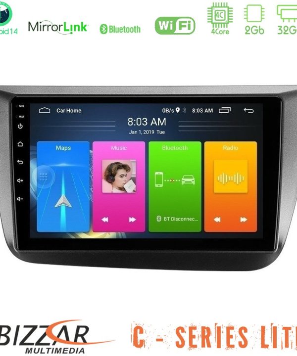 Kimpiris - Bizzar C Series Lite 4Core Android14 2+32GB  Seat Altea 2004-2015 Navigation Multimedia Tablet 9"