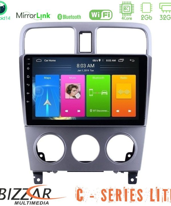 Kimpiris - Bizzar C Series Lite 4Core Android14 2+32GB  Subaru Forester 2003-2007 Navigation Multimedia Tablet 9"