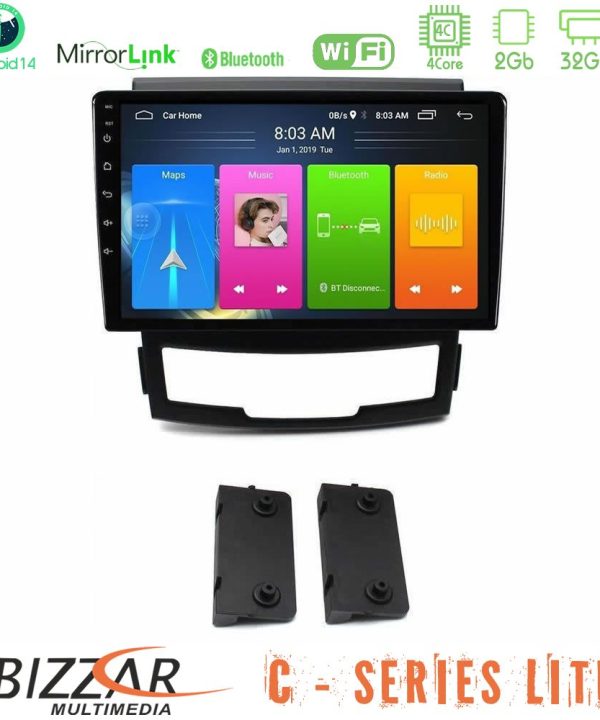 Kimpiris - Bizzar C Series Lite 4Core Android14 2+32GB Ssangyong Korando 2010-2014 Navigation Multimedia Tablet 9"