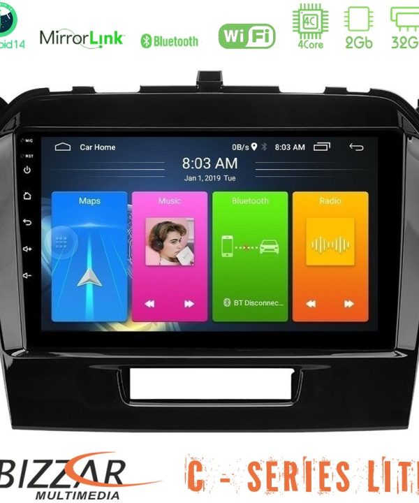 Kimpiris - Bizzar C Series Lite 4Core Android14 2+32GB  Suzuki Vitara 2015-2021 Navigation Multimedia Tablet 9"