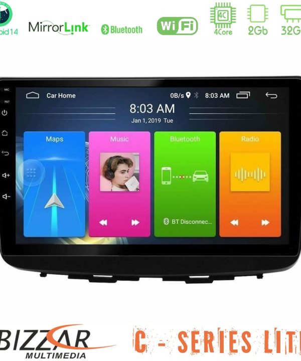 Kimpiris - Bizzar C Series Lite 4Core Android14 2+32GB  Suzuki Baleno 2016-2021 Navigation Multimedia Tablet 9"