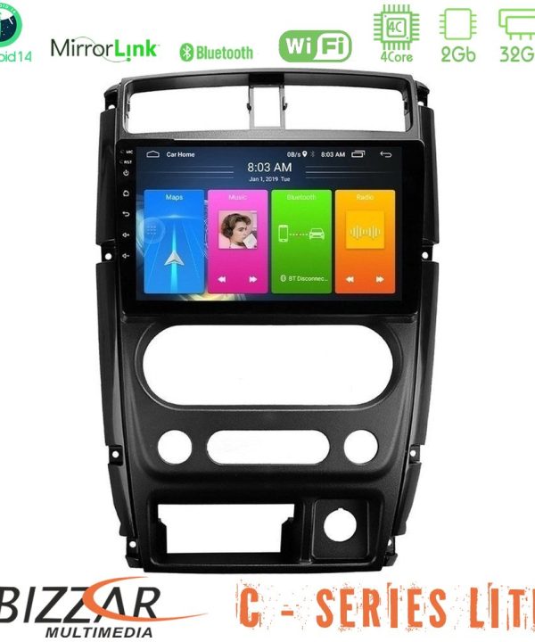 Kimpiris - Bizzar C Series Lite 4Core Android14 2+32GB  Suzuki Jimny 2007-2017 Navigation Multimedia Tablet 9"