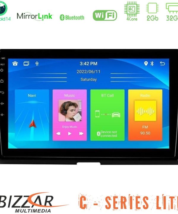 Kimpiris - Bizzar C Series Lite 4Core Android14 2+32GB  Toyota Corolla 2019-2022 Navigation Multimedia Tablet 10"