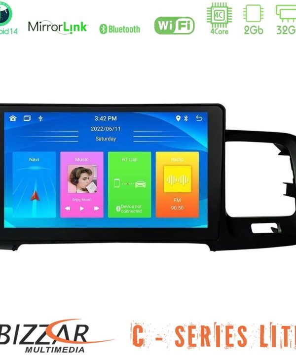 Kimpiris - Bizzar C Series Lite 4Core Android14 2+32GB  Volvo S60 2010-2018 Navigation Multimedia Tablet 9"