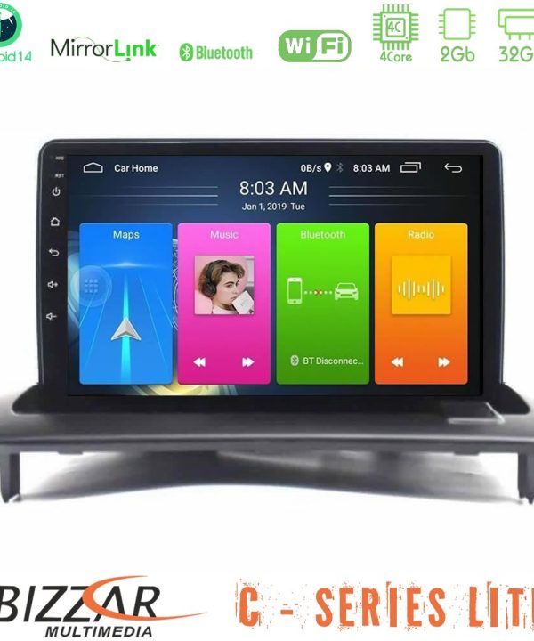 Kimpiris - Bizzar C Series Lite 4Core Android14 2+32GB Volvo S40/C30/C70 Navigation Multimedia Tablet 9"