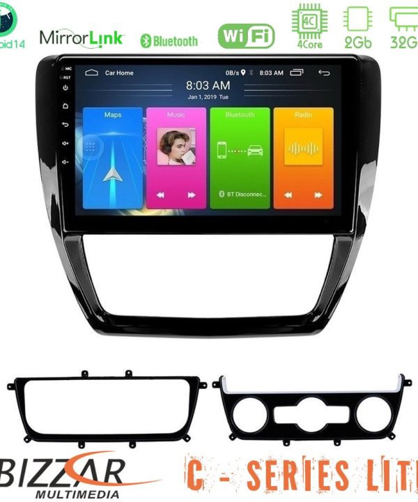 Kimpiris - Bizzar C Series Lite 4Core Android14 2+32GB  VW Jetta Navigation Multimedia Tablet 10"